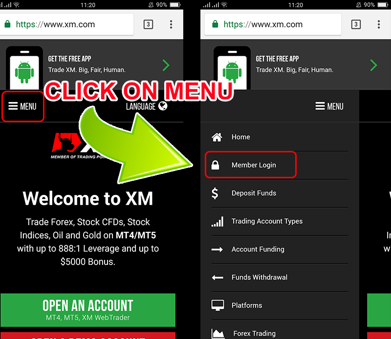 XM Member Login