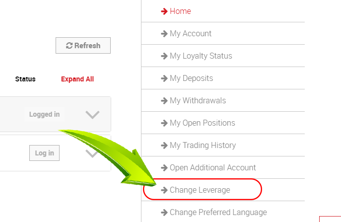 Changing leverage