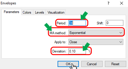 setting parameters for envelopes