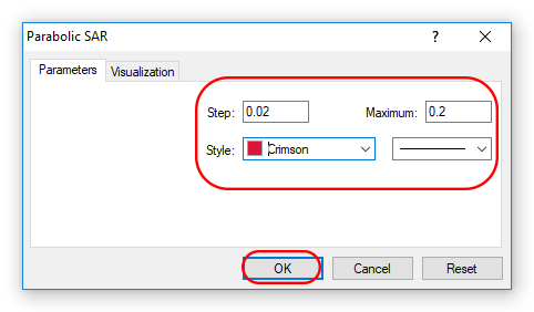 setting parameters