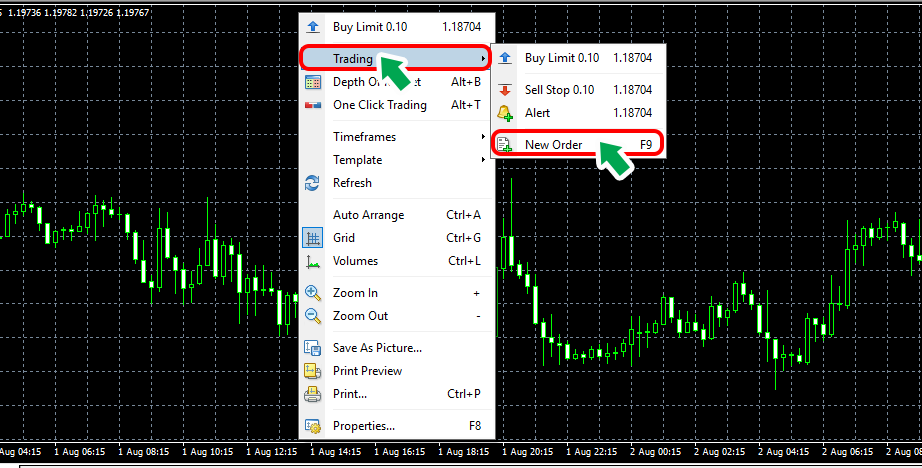 place a new order on MT4