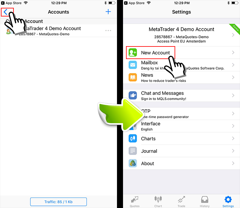 How To Download And Log !   Into Mt4 Application For Smartphones Iphone - 