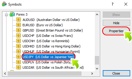 select currency pair