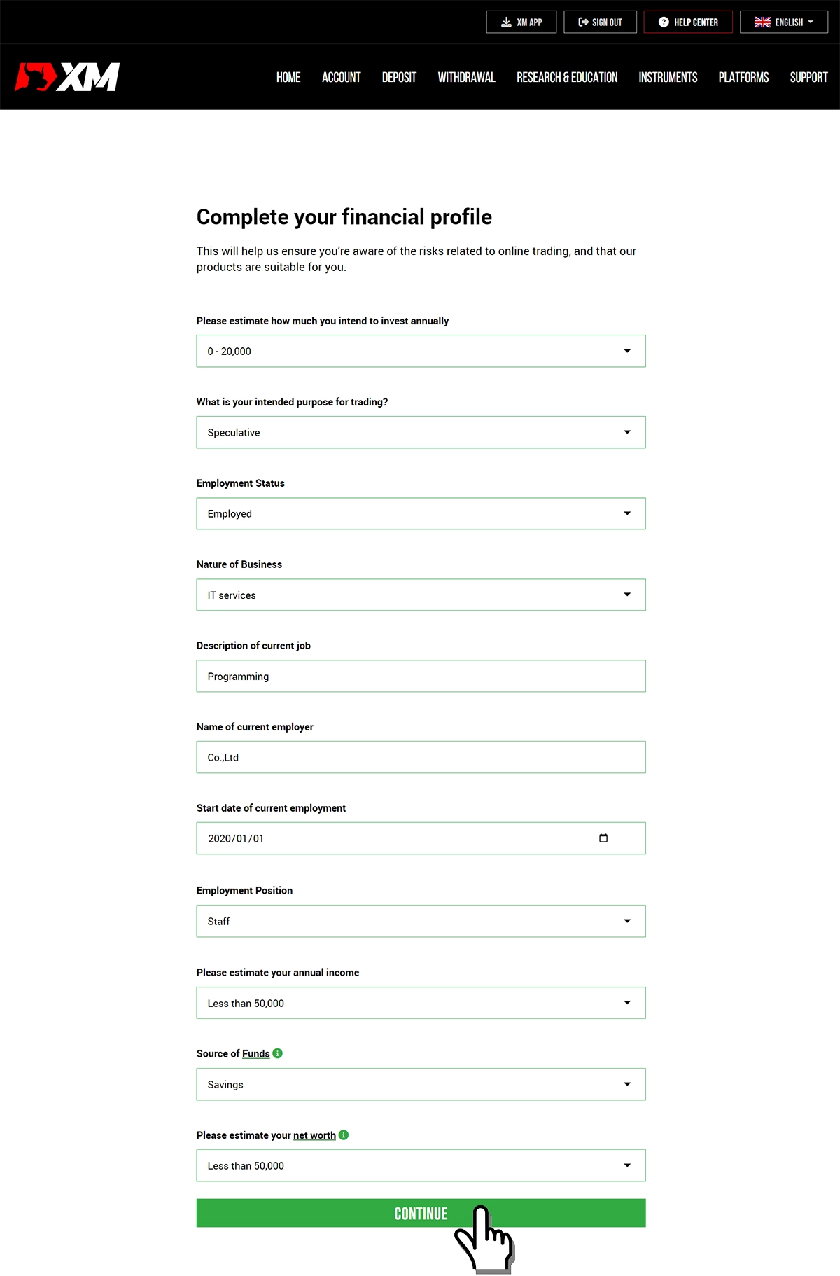 questionnaire format