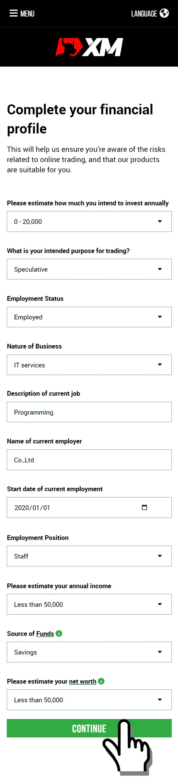 questionnaire format